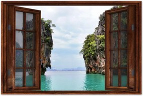 Poszterek 90x60 Magányos szikla a trópusokon