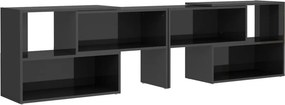 vidaXL magasfényű szürke szerelt fa TV-szekrény 149 x 30 x 52 cm