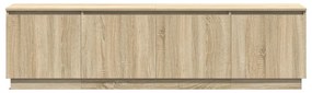 LED világítású TV szekrény Sonoma tölgy 180x38x49 cm Mérnöki fa