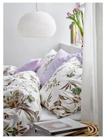 Zöld-bézs egyszemélyes pamut-szatén ágyneműhuzat 140x200 cm Soft Tropic – Södahl