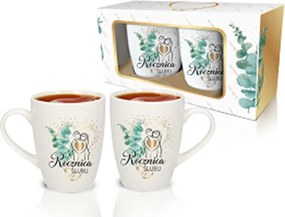 2 Db-os Bögre Szett Elegáns Ajándék Szett Házassági Évfordulóra