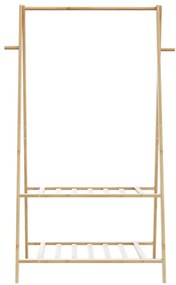 bambusz ruhaállvány polcokkal 96 x 45,5 x 150,5 cm