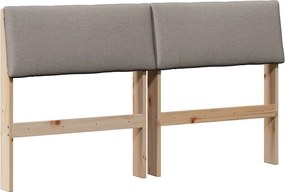 vidaXL Kárpitozott fejtámla Tópszínű 150 cm Tömör fenyőfa