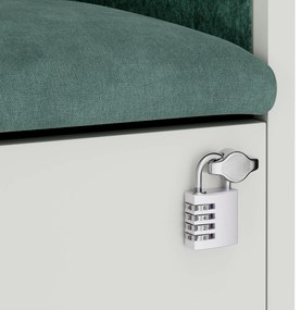 Sally 1150mm  korpus Biały - siedzisko Zielony