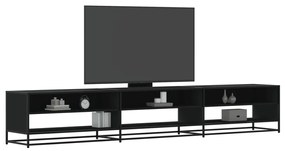 fekete szerelt fa TV-szekrény 270 x 40 x 46 cm