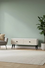 Mona TV-állvány, fehér-travertin, 120 cm
