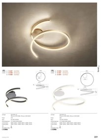 Redo 01-4012 - LED dimmelhető mennyezeti lámpatest SCROLL LED/38W/230V fekete