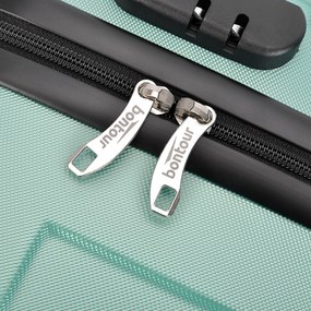 BONTOUR vertical 4 kerekes nagy borönd 76x50,5x29,5cm, púderzöld