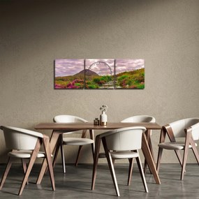 Tájkép (órával) (90x30 cm)