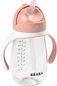 Béaba Szívószálas Ivópohár 300 ml - Sötét rózsaszín