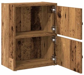 antik fa színű szerelt fa könyvespolc 40x24x52 cm