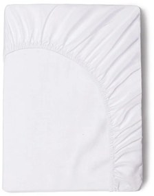 Fehér pamut-szatén gumis lepedő, 140 x 200 cm - HIP