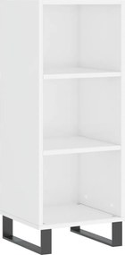vidaXL magasfényű fehér szerelt fa tálalószekrény 34,5 x 32,5 x 90 cm