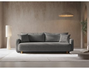Szürke kinyitható tárolóhelyes kanapé 231 cm Elen – Micadoni