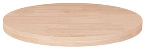 kerek kezeletlen tömör tölgyfa asztallap Ø50 x 2,5 cm