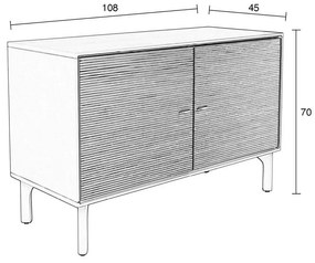 Világosszürke komód 108x70x45 cm Morning – Zuiver