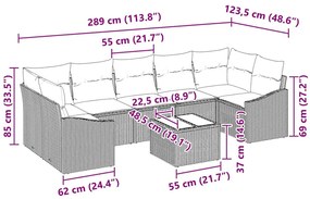 Kerti Kanapé Szett párnával Beige és krém 55 x 55 x 37 cm