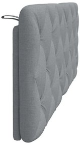 világosszürke szövet fejtámla párna 120 cm