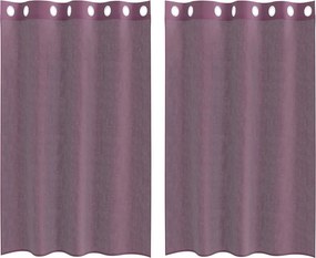 vidaXL 2 db lila fátyolfüggönyök rojtokkal 140x175 cm