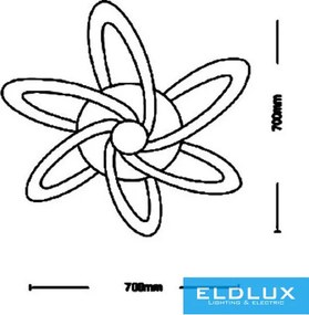 UNIVERSO Mennyezeti lámpa LED 59w 4720lm CCT fehér 700x700mm IP20