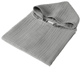 Szürke muszlin gyerek fürdőponcsó Juno – Foutastic