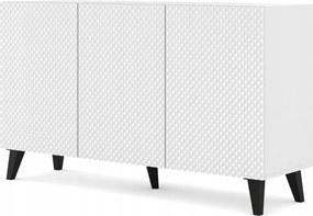 Ravenna komód C 150 cm 3D maró fehér fényes Ufpcz