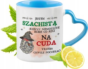 Sakkozónak Kék Bögre Szív Alakú Füllel Ajándék