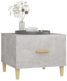 Betonszürke szerelt fa dohányzóasztal 50 x 55 x 40 cm