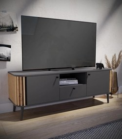 Pure 2 ajtós Tv-szekrény kézműves tölgy/szürke