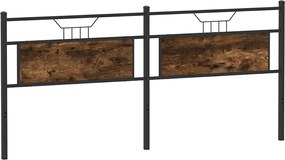 vidaXL füstös tölgy színű szerelt fa és acél csere fejtámla 193 cm