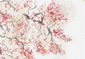 Fotótapéta Falra az előszoba konyhájába Virágzó ágak 312x219 Ragasztó