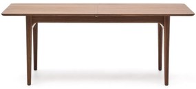 Bővíthető étkezőasztal hosszabbító asztallappal, diófa dekorral 100x200 cm Elan – Kave Home