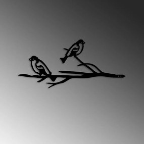 Bird fém kerti dísztárgy, fekete, 45×20 cm