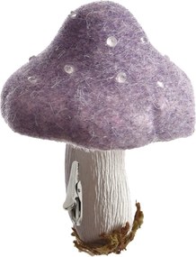 Őszi dekoráció klippel GOMBA 13,5 cm, lila