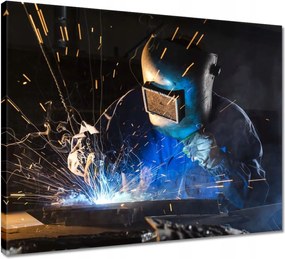 Vászonkép 50x40 Hegesztő argon szikra