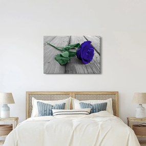 Kép - Kék rózsa zöld szárral (90x60 cm)