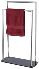 WENKO 24076800 - RAVINA törölközőtartó 48x80 cm rozsdamentes acél/ezüst/fekete
