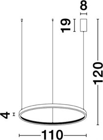Függeszték Arany NOVA LUCE 9285110