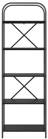 Könyvespolc Musta tammi 60 x 30 x 183 cm Faanyag