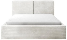 Franciaágy 180 cm Fatime (ágyráccsal) (tárolóhellyel)  (bézs szürke + fekete). 1099160