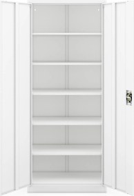 Fém irodai és műhelyszekrény fehér JAN H2200 900 x 2200 x 400 mm