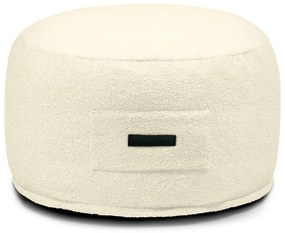 Krémszínű buklé puff Om 60 – SLOWDOWN