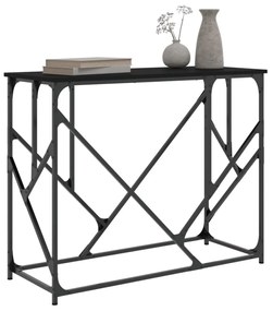 fekete szerelt fa tálalóasztal 100x40x80 cm