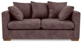 Sötétbarna bőrutánzat kanapé 175 cm Hamburg – Scandic