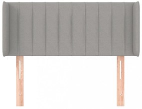 világosszürke szövet fejtámla 83x16x78/88 cm