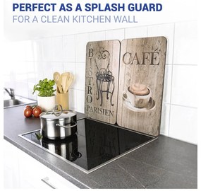 Edzett üveg tűzhely fedőlap szett 2 db-os 30x52 cm Bistrot – Wenko