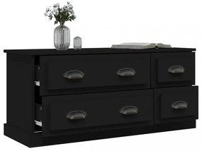 fekete szerelt fa TV-szekrény 100x35,5x45 cm