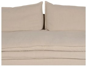 Krémszínű len kanapé 210 cm – Ixia
