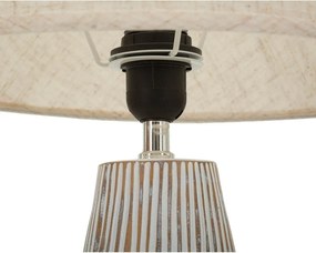 Krémszínű asztali lámpa textil búrával (magasság 69,5 cm) Hanoi – Mauro Ferretti