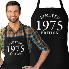 Születésnapi kötény 50 éves korig Dátummal 1975 Stílusos Ajándék Limited Edition
